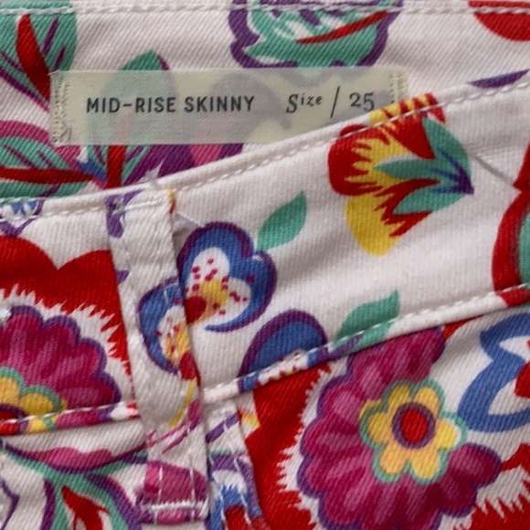 Anthropologie Pilcro Floral Mid-Rise Skinny Jean - Picture 5 of 7